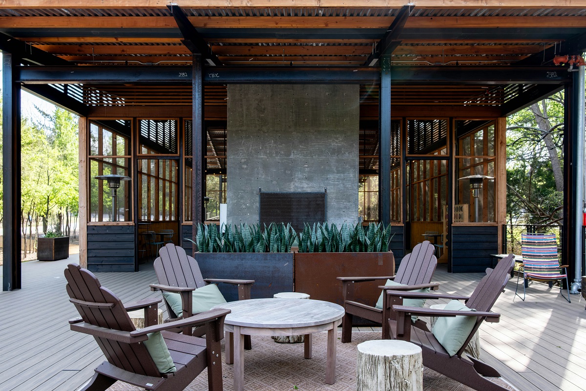 patio featuring outdoor furniture and a centerpiece rug